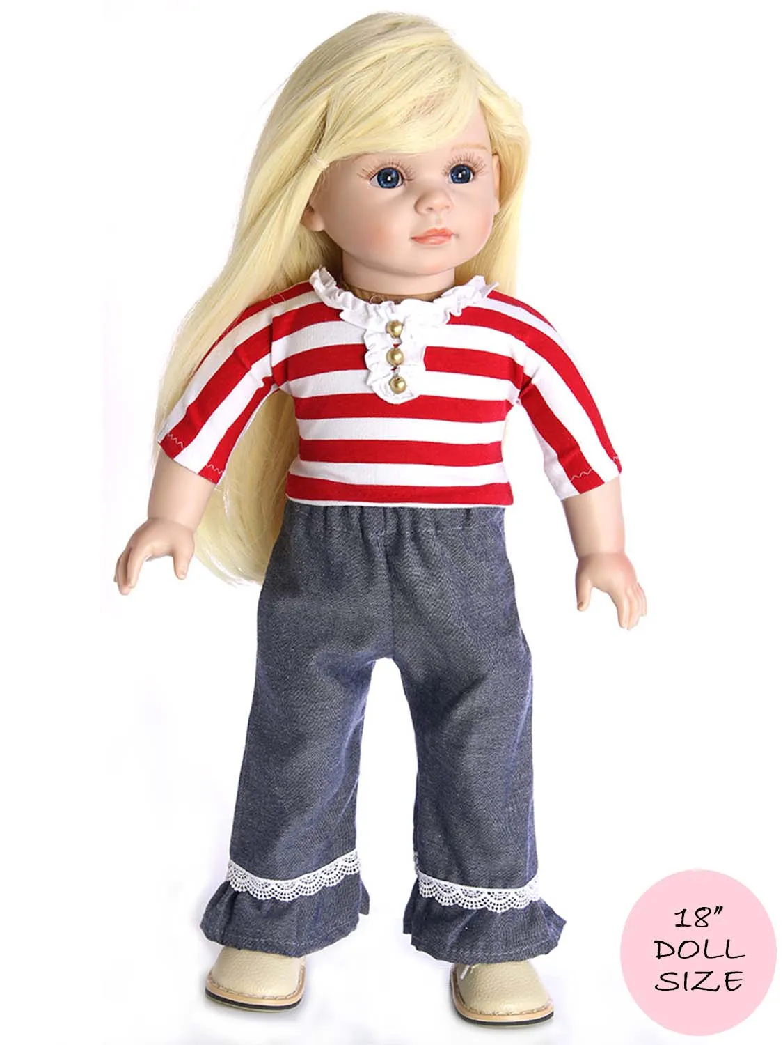 18" doll clothes patterns - KACI PANTS (D1311)