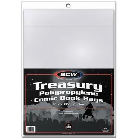 BCW Treasury Bags (Pack Of 100) — Perfect Size for bagging Omnis!