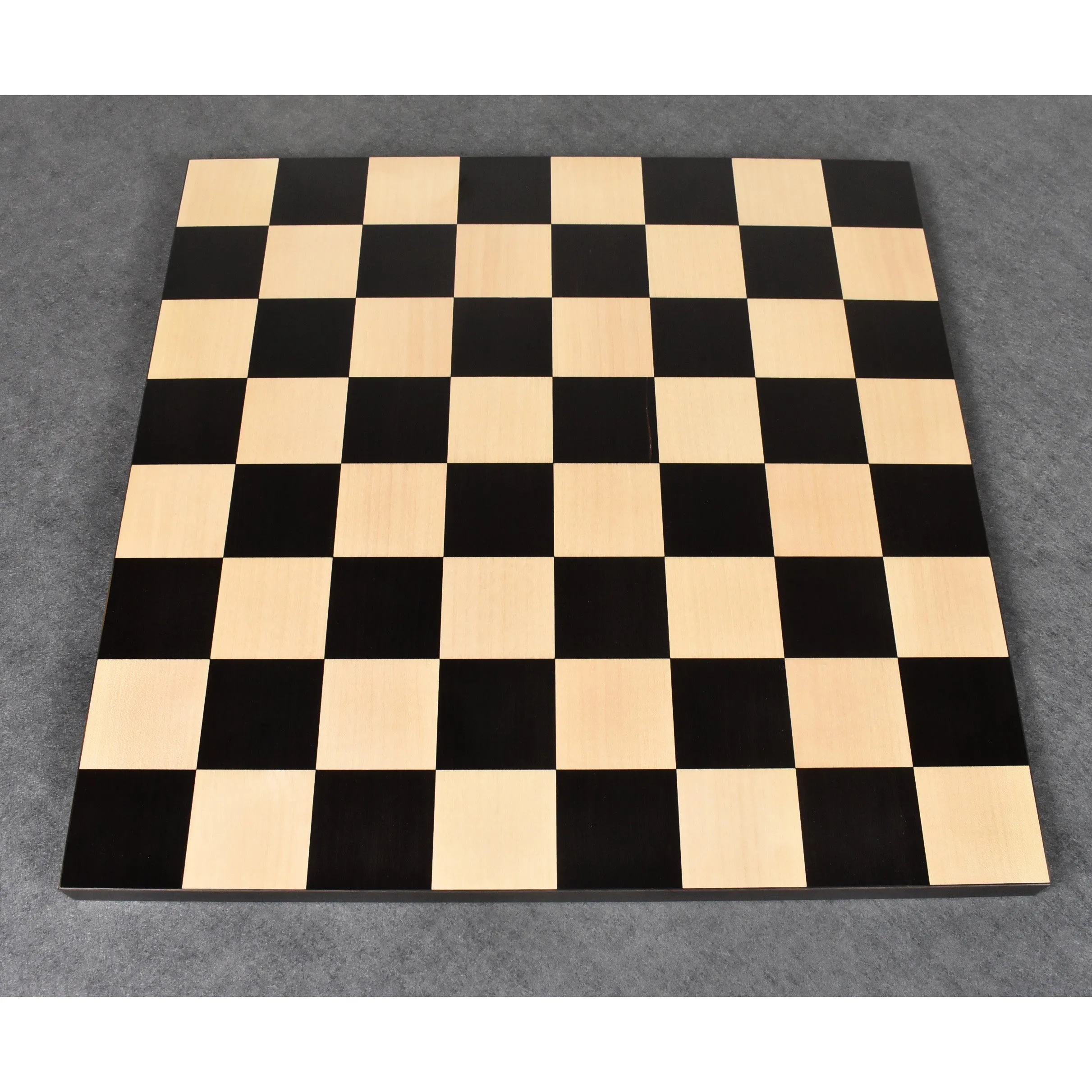Borderless Chess board - 55 mm Square - Solid Ebony & Maple Wood - 17.7 inch