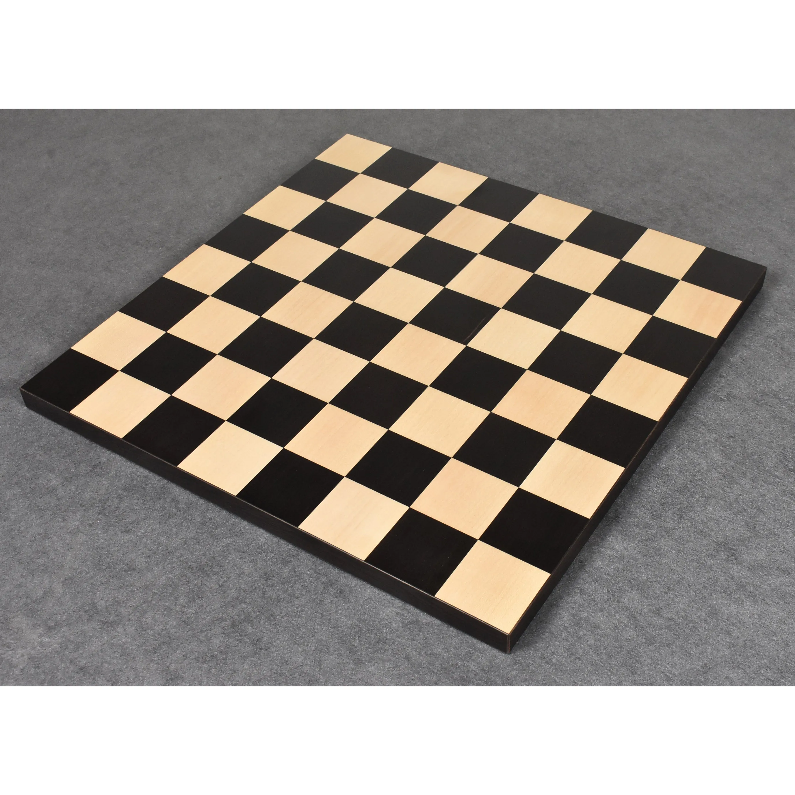 Borderless Chess board - 55 mm Square - Solid Ebony & Maple Wood - 17.7 inch