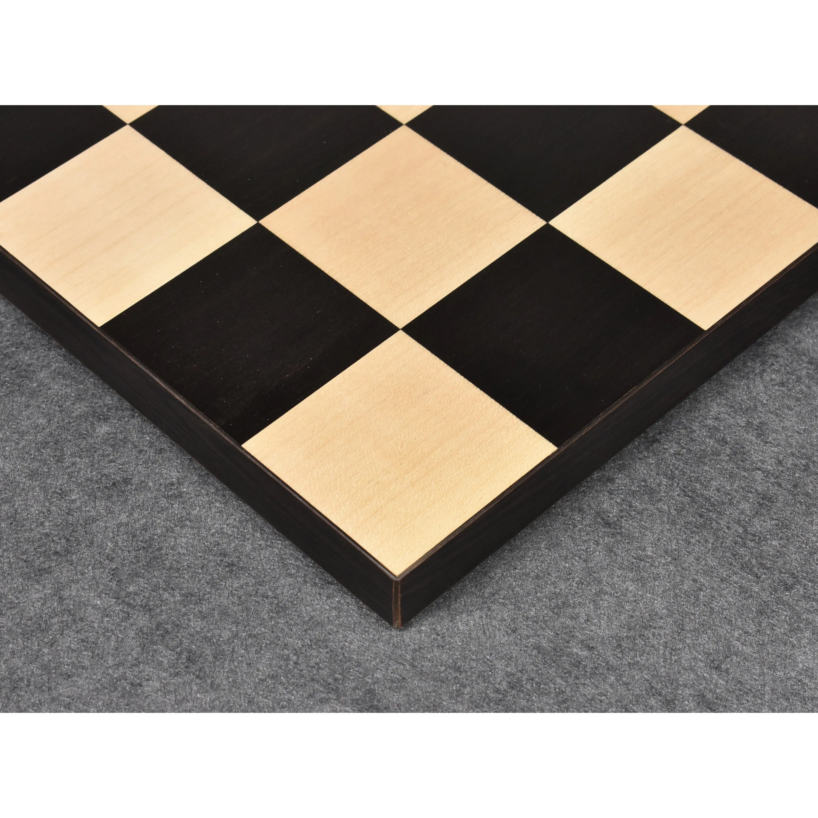 Borderless Chess board - 55 mm Square - Solid Ebony & Maple Wood - 17.7 inch