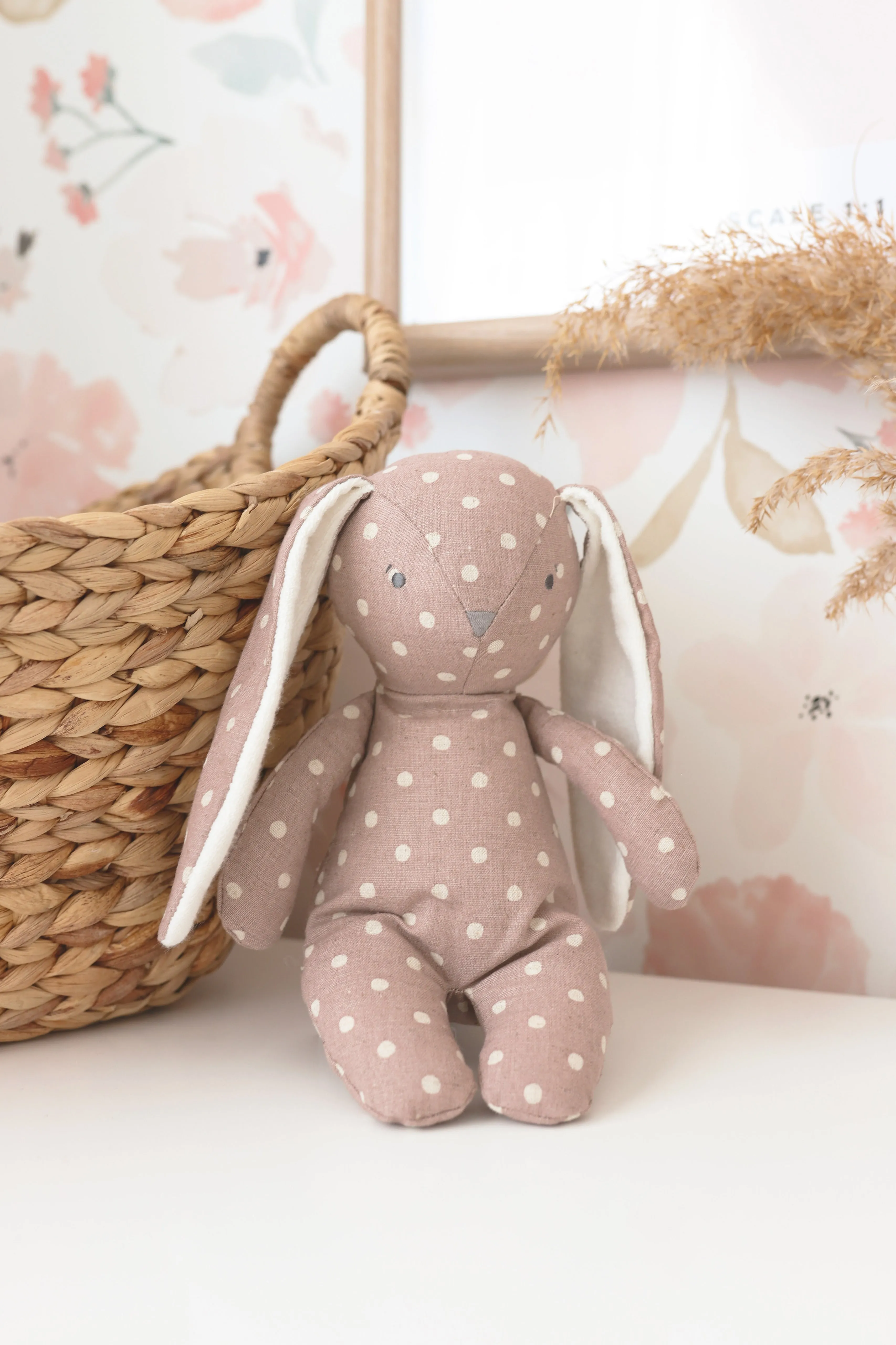 Bunny Linen Floppy Mauve Spot