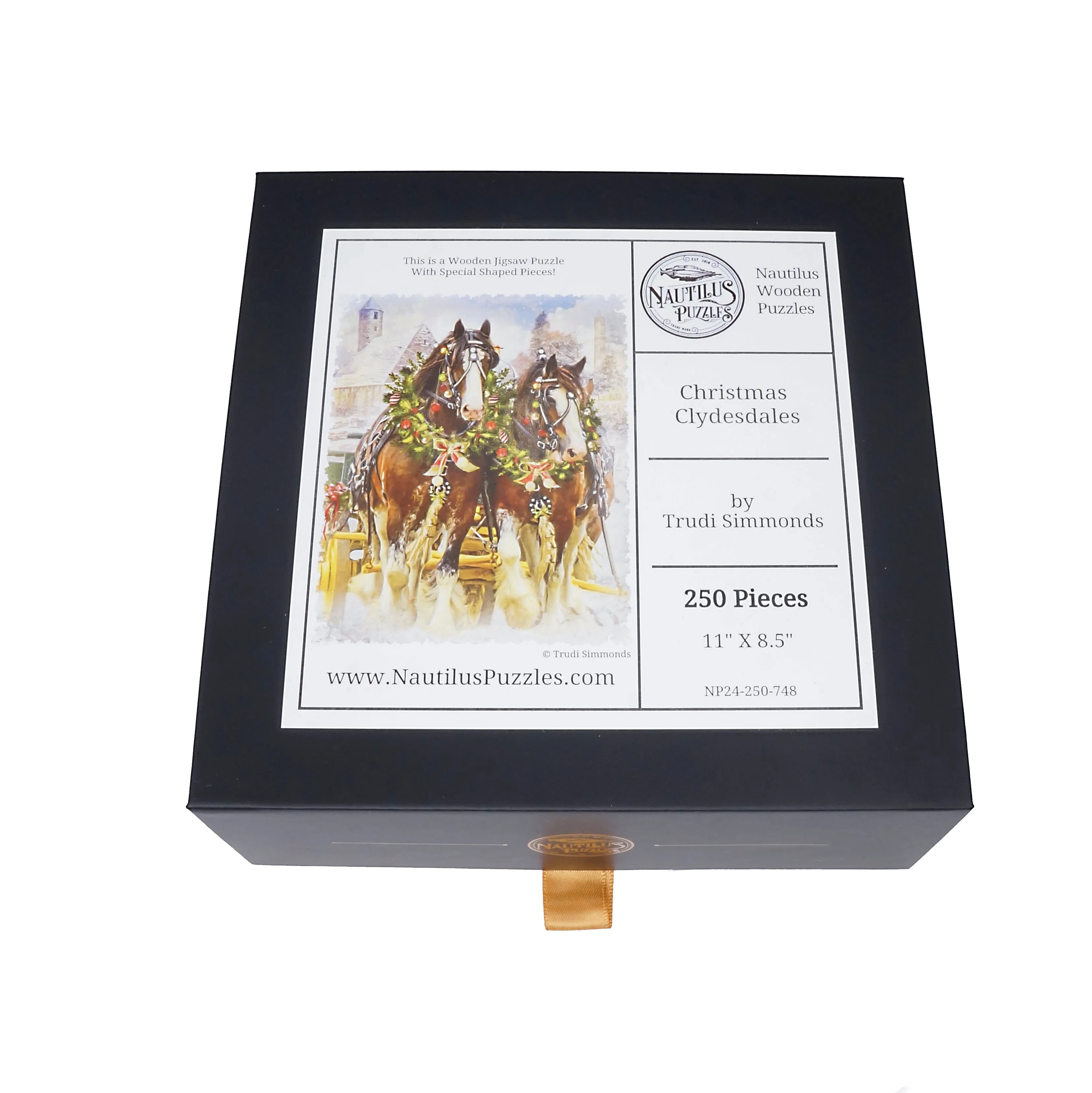 Christmas Clydesdales (250 Piece Christmas Wooden Jigsaw Puzzle)