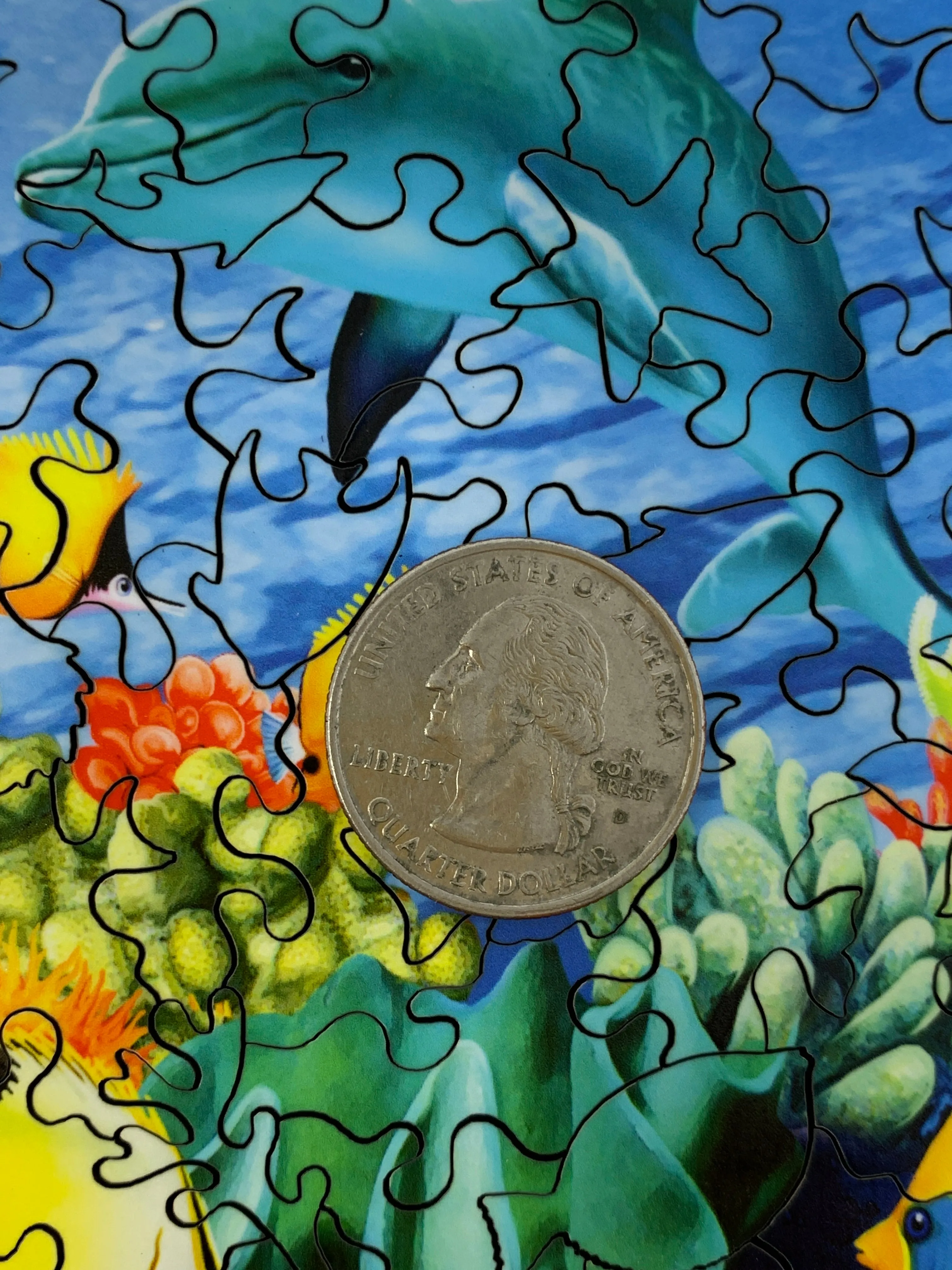 Dolphins At Play (139 Piece Wooden Jigsaw Puzzle)