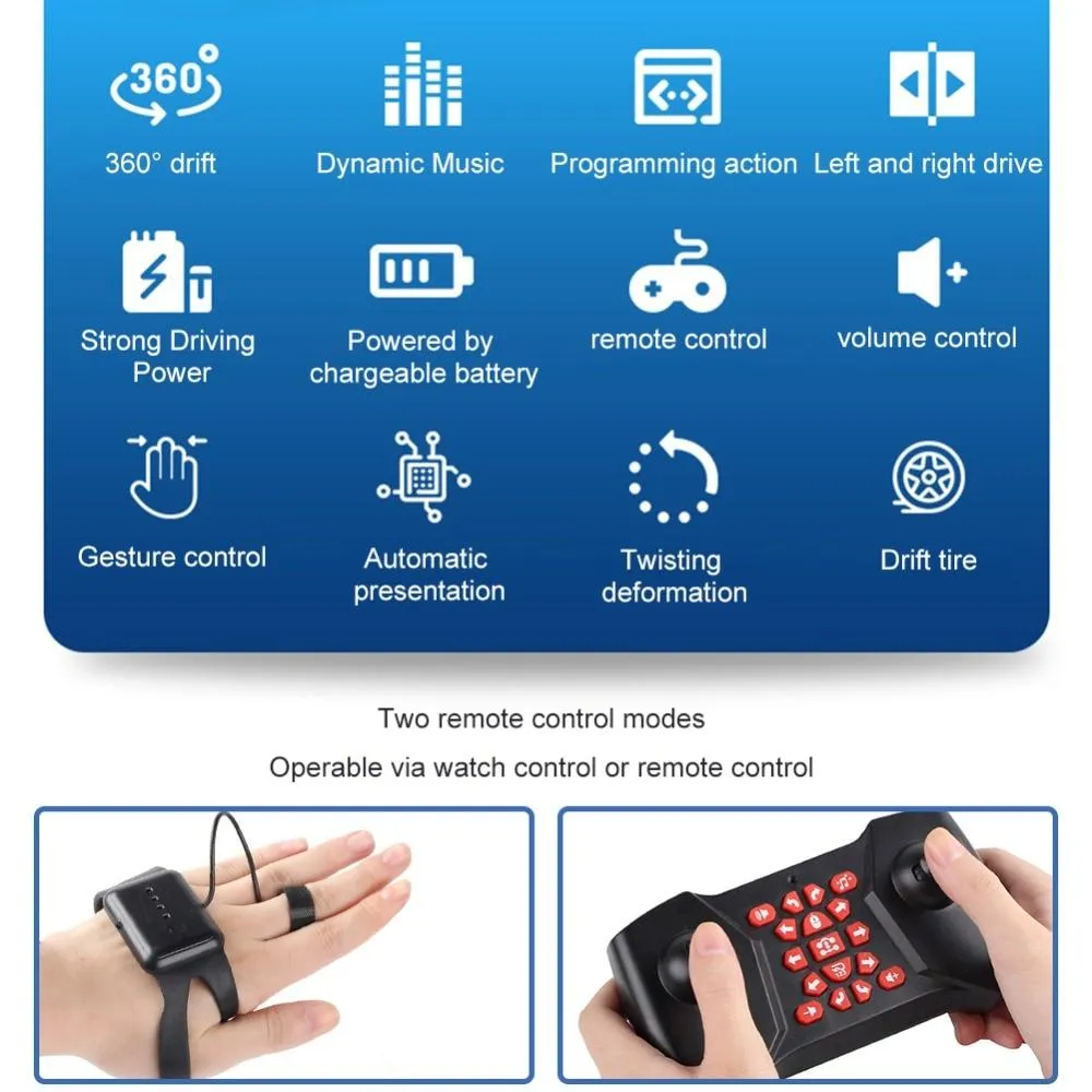 Gesture Sensing Controlled RC Stunt Car - 360° Rotation Remote Control Car