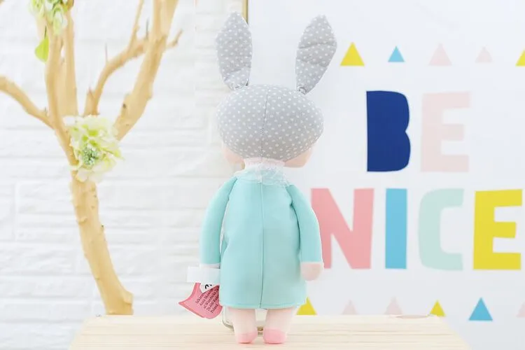 Sleeping Bunny Doll - Turquoise Blue