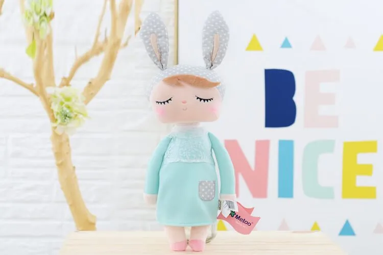Sleeping Bunny Doll - Turquoise Blue