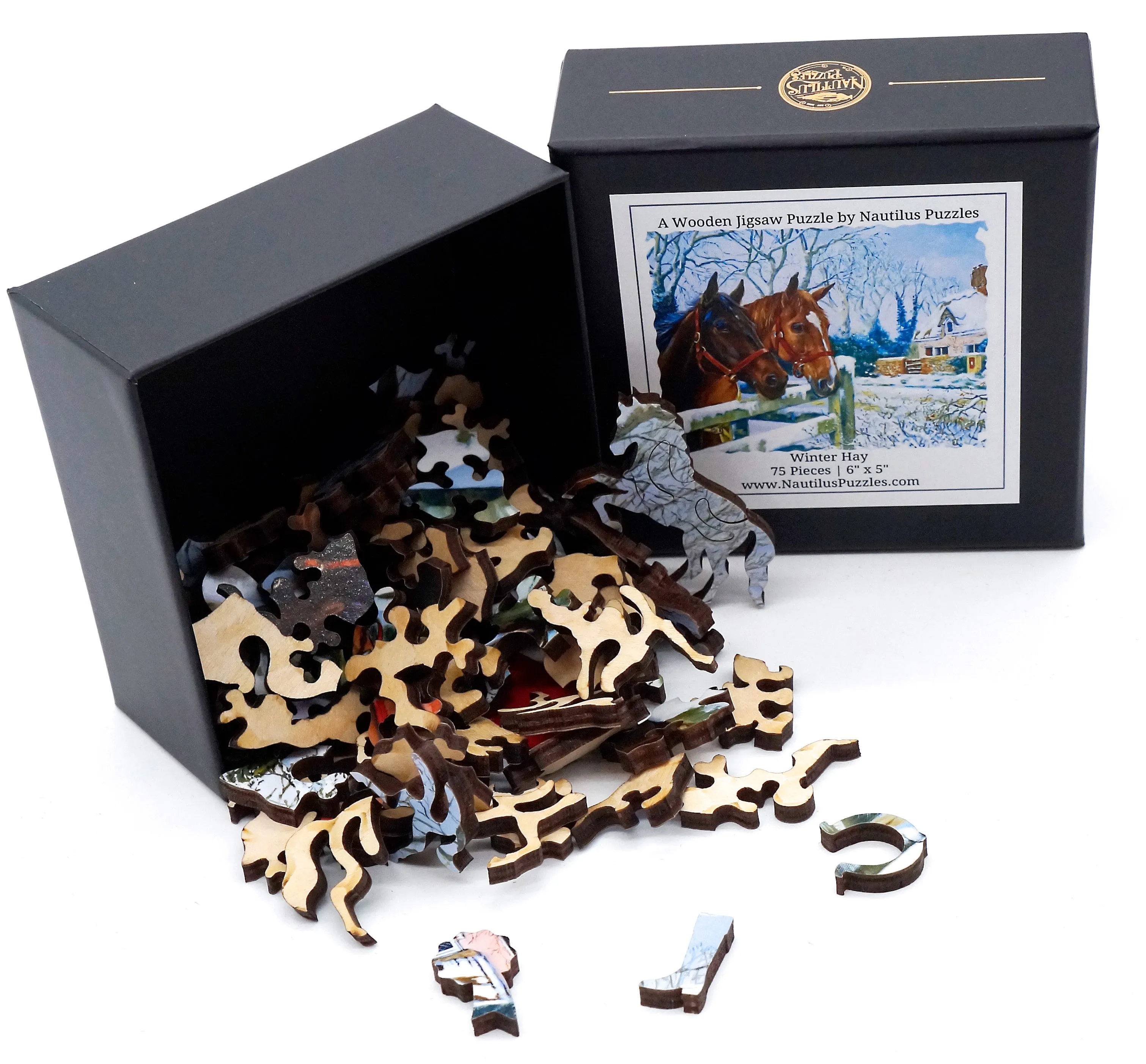Winter Hay (75 Pieces Mini Wooden Jigsaw Puzzle)